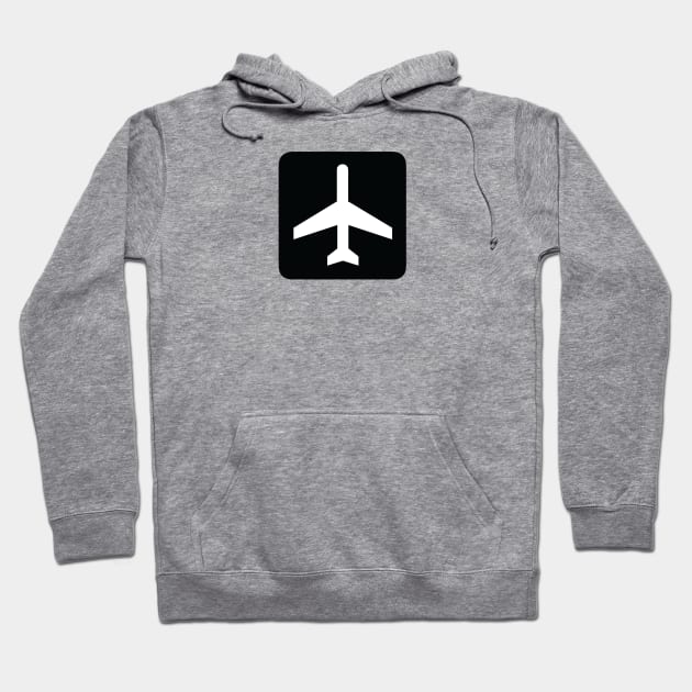 Airport Road Sign Symbol Hoodie by Vidision Avgeek